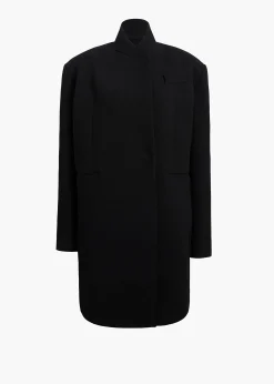 Khaite Leather|Outerwear & Coats-Comelle Coat in Black