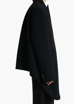 Khaite Leather|Outerwear & Coats-Comelle Coat in Black