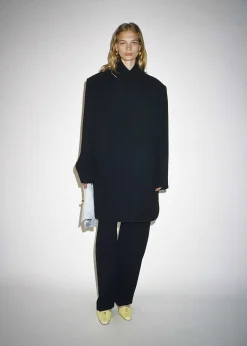 Khaite Leather|Outerwear & Coats-Comelle Coat in Black