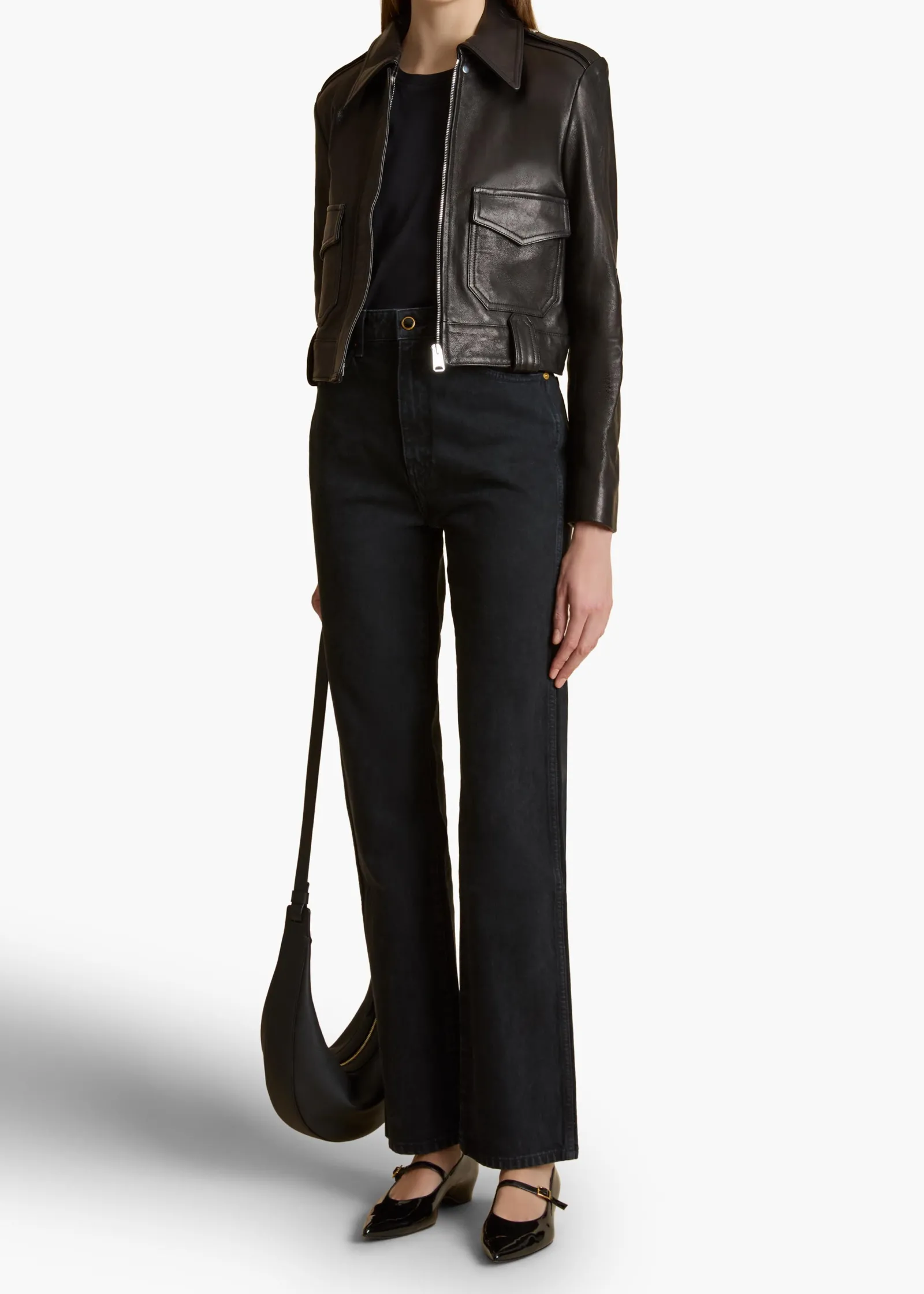Khaite Leather|Jackets-Cordelia Jacket in Black Leather