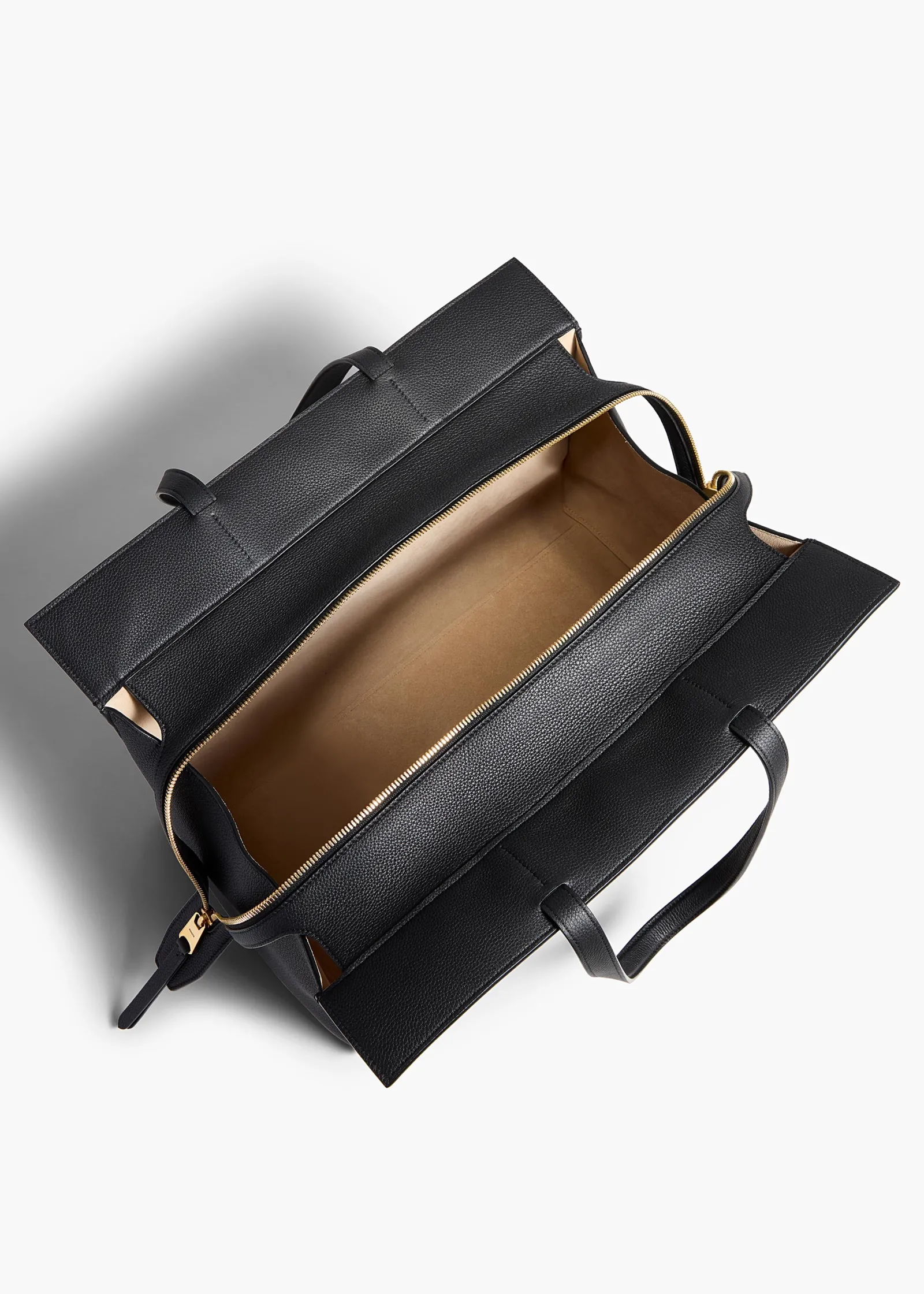 Khaite Totes|Top Handle-Crosby Bag in Black Pebbled Leather