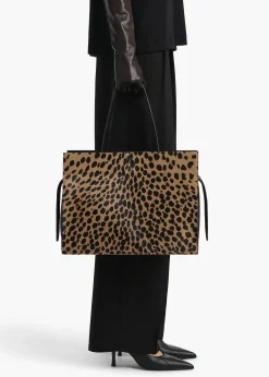 Khaite Top Handle|Totes-Crosby Bag in Hyena Print Haircalf