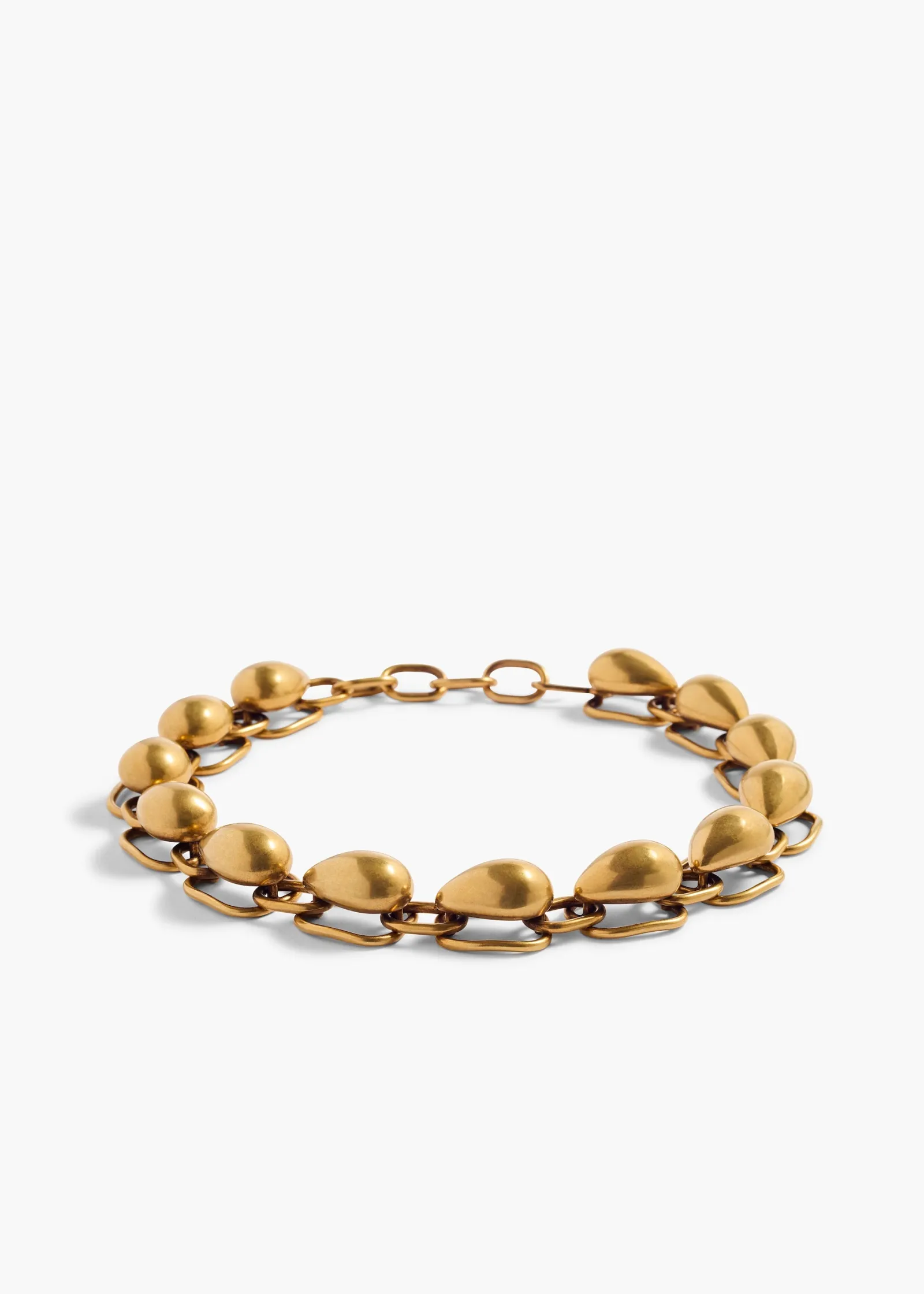 Khaite Jewelry-Cyclone Chain Necklace in Antique Gold