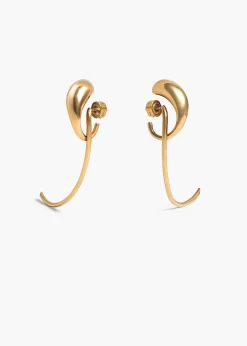 Khaite Jewelry-Cyclone Earrings in Antique Gold
