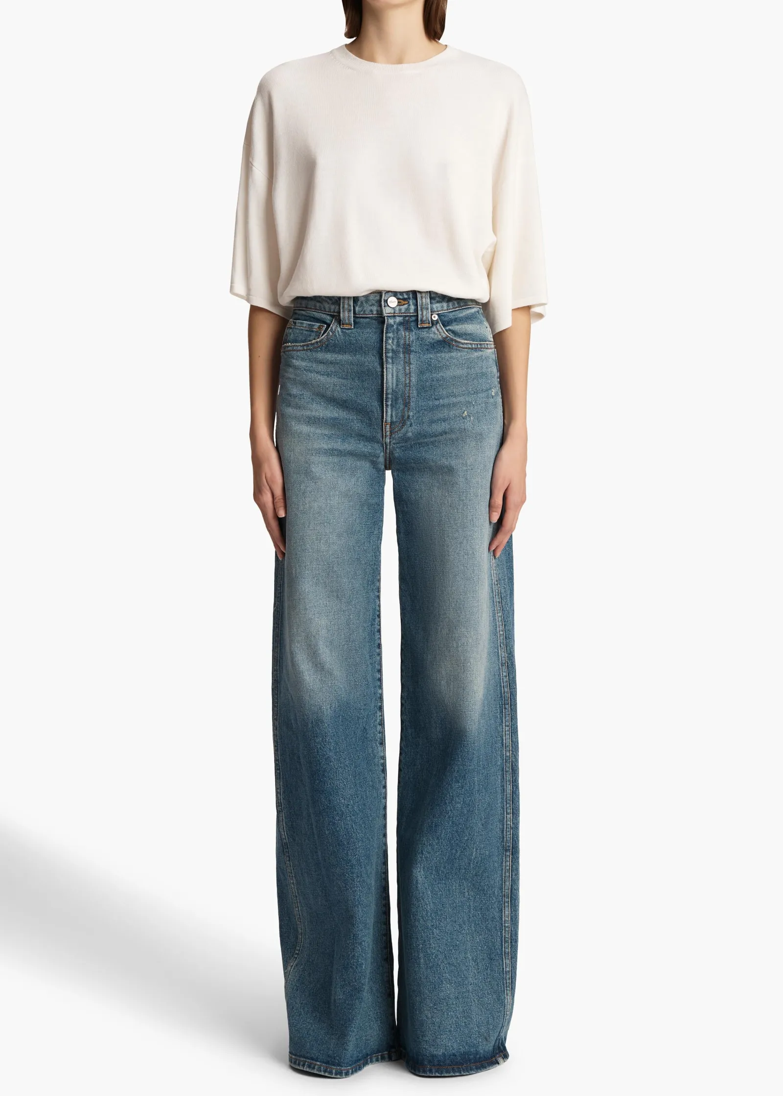 Khaite Dane-Dane Stretch Jean in Heath