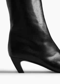 Khaite Boots-Davis Boot in Black Leather