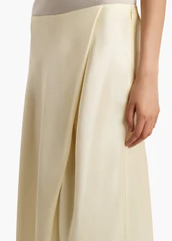 Khaite Skirts & Shorts-Demi Skirt in Pale Yellow