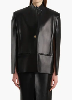 Khaite Leather|Jackets-Dolso Jacket in Black Leather