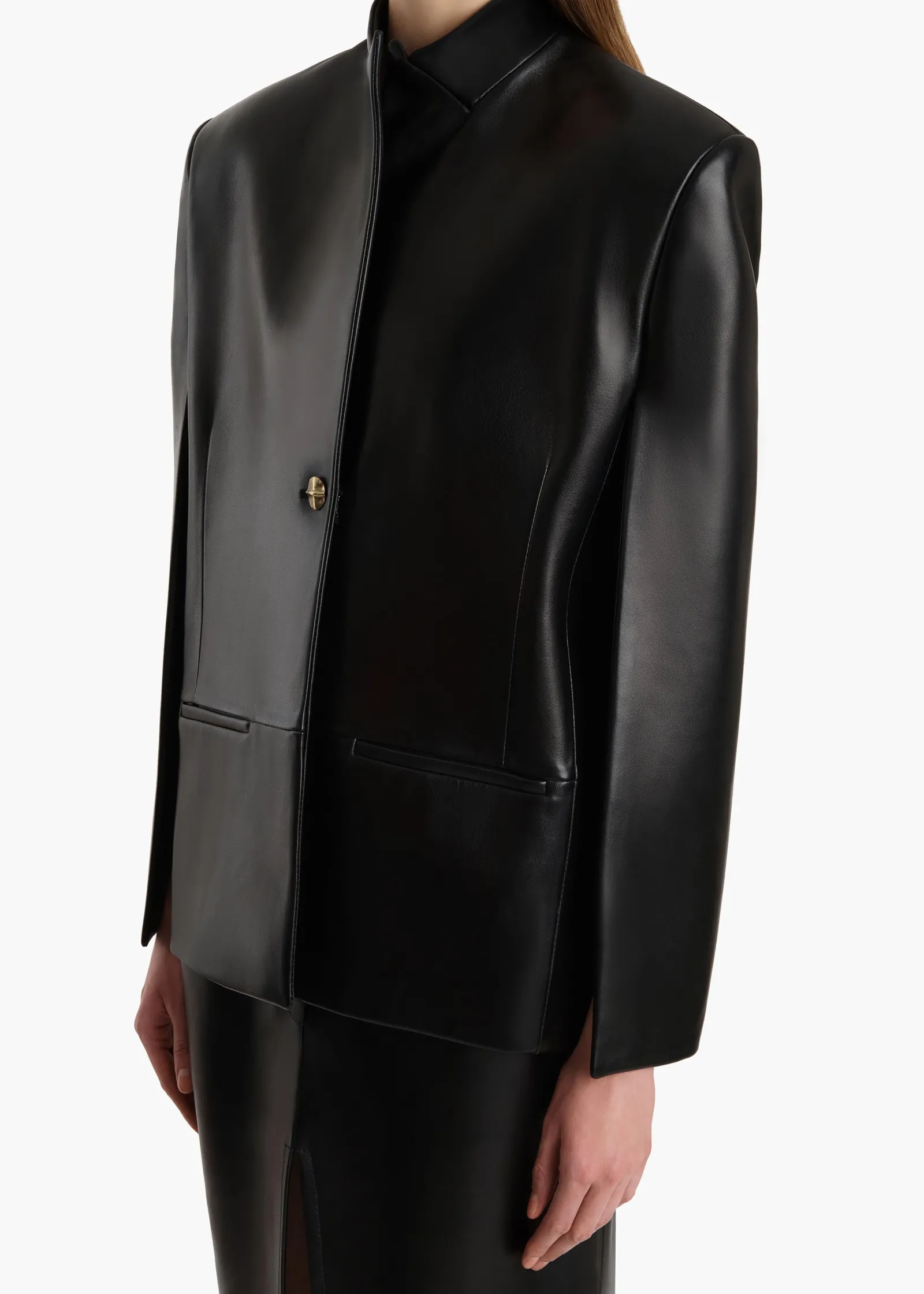 Khaite Leather|Jackets-Dolso Jacket in Black Leather