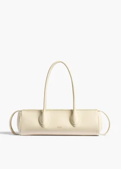Khaite Shoulder Bags-Donna Shoulder Bag in Cream Leather