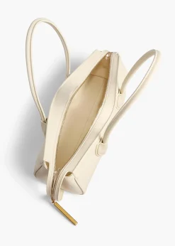 Khaite Shoulder Bags-Donna Shoulder Bag in Cream Leather