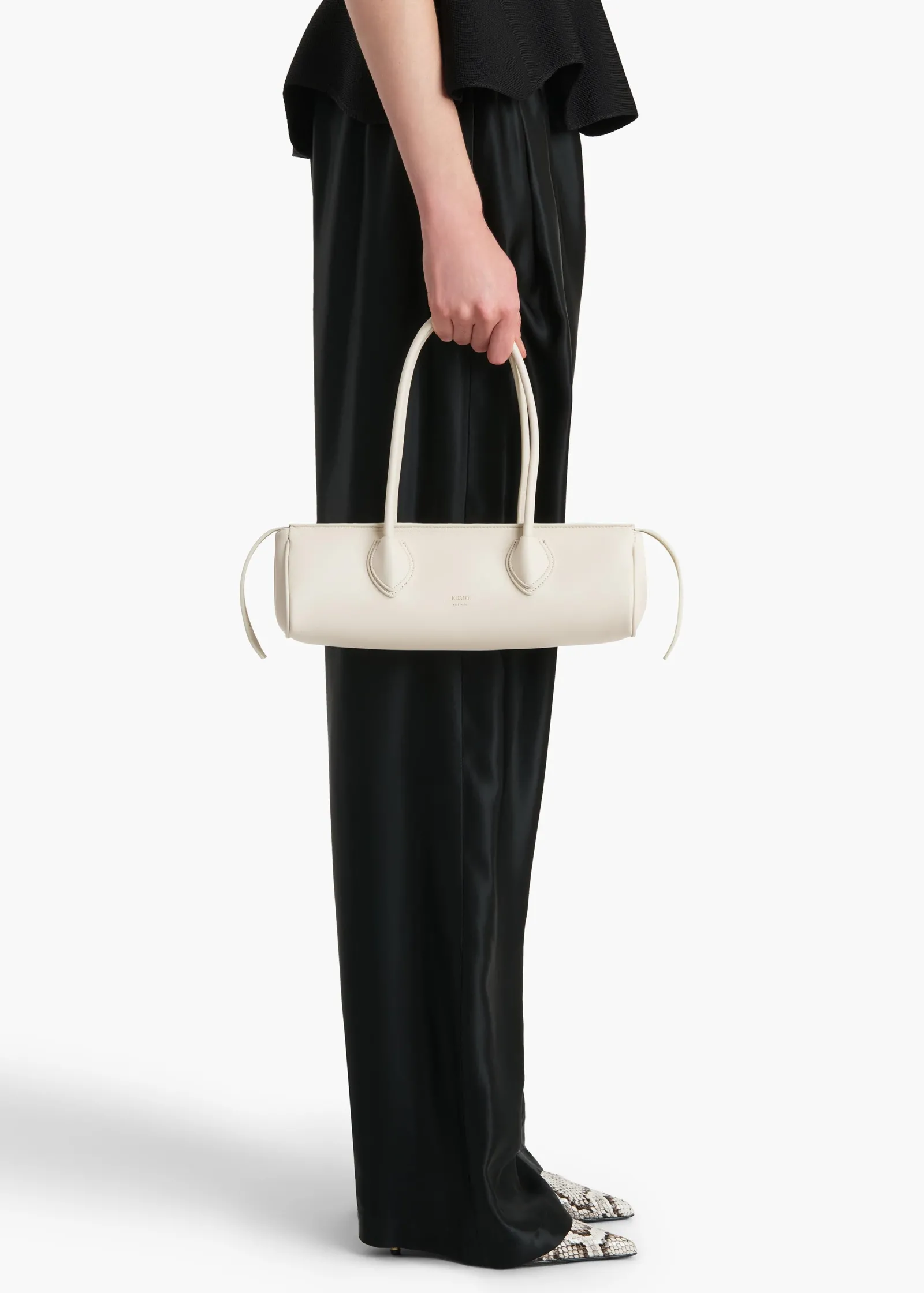 Khaite Shoulder Bags-Donna Shoulder Bag in Cream Leather