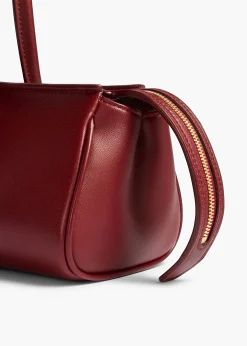 Khaite Shoulder Bags-Donna Shoulder Bag in Oxblood Leather