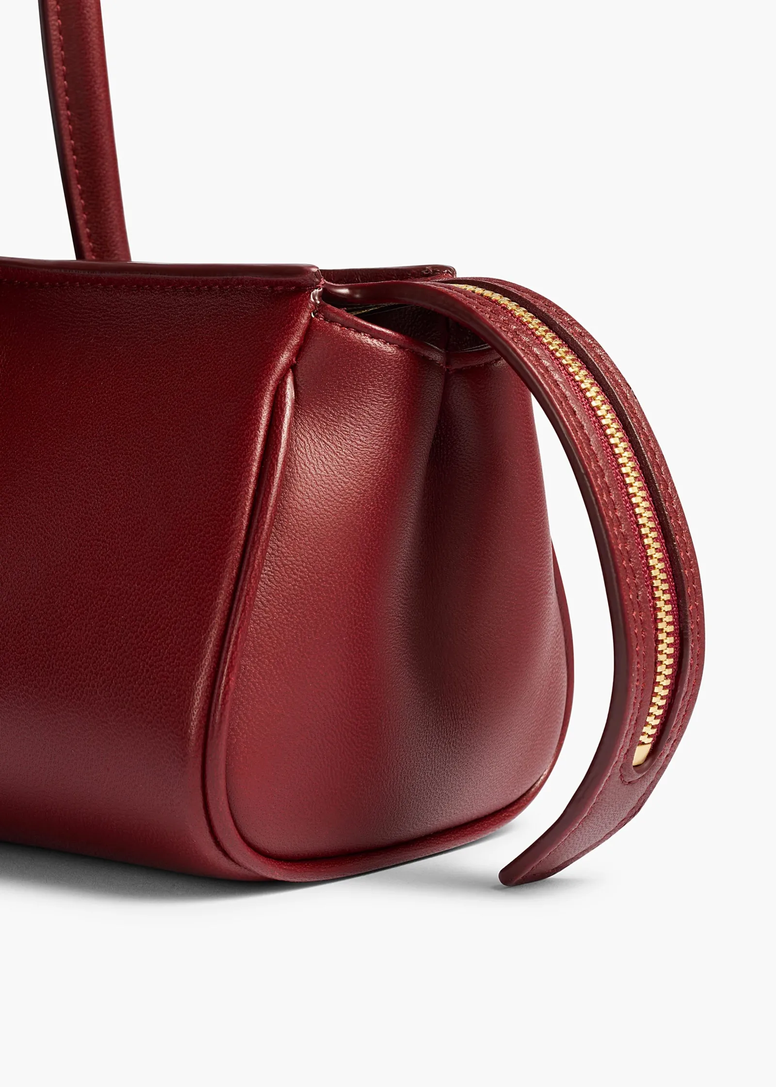 Khaite Shoulder Bags-Donna Shoulder Bag in Oxblood Leather