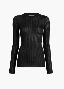 Khaite Shirts & Tops-Elm Top in Black
