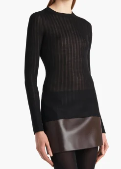 Khaite Shirts & Tops-Elm Top in Black
