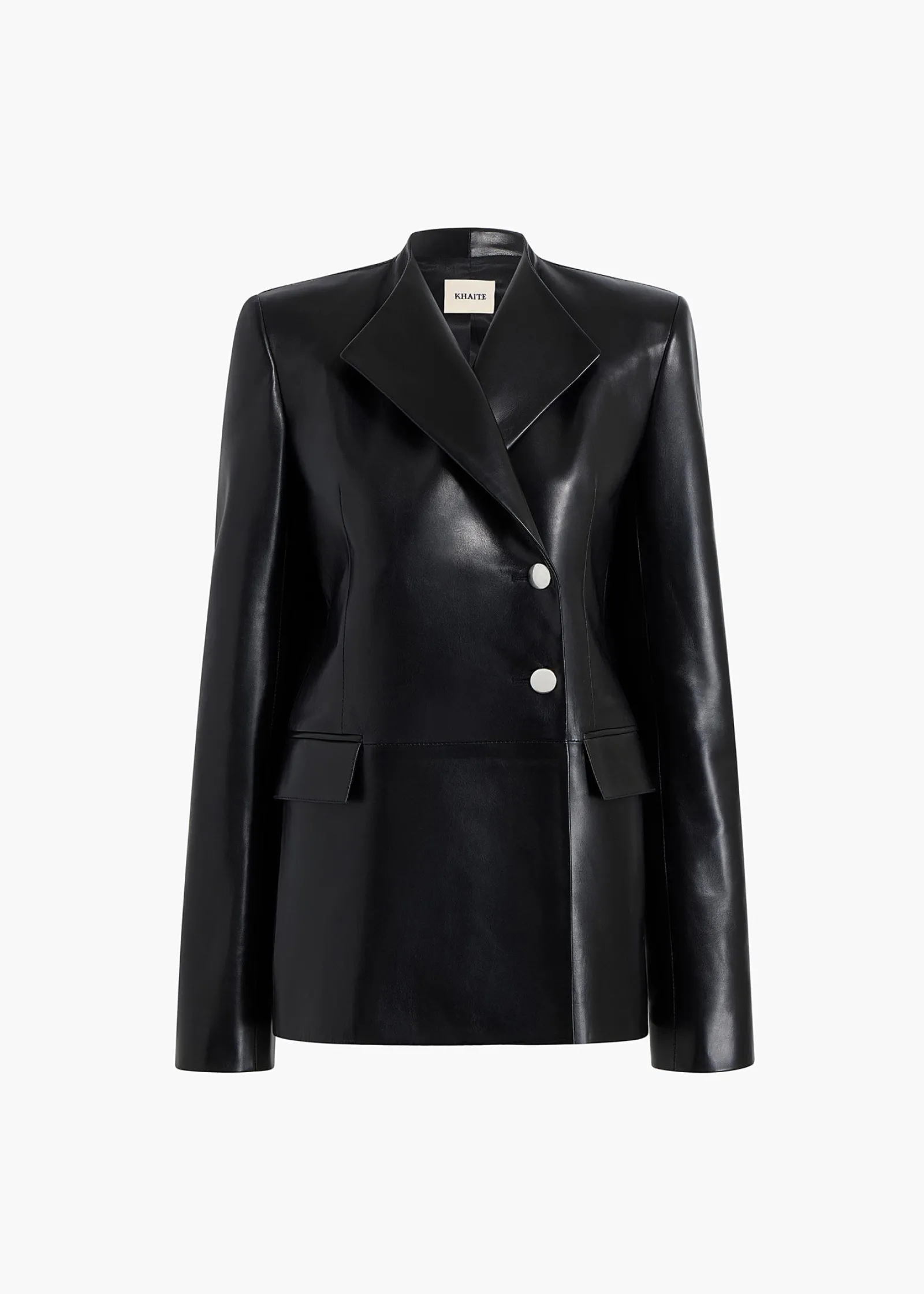 Khaite Leather|Jackets-Elona Jacket in Black Leather