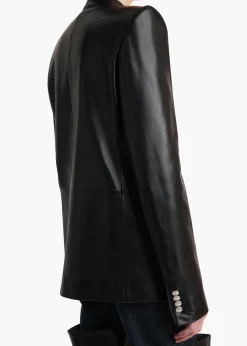 Khaite Leather|Jackets-Elona Jacket in Black Leather