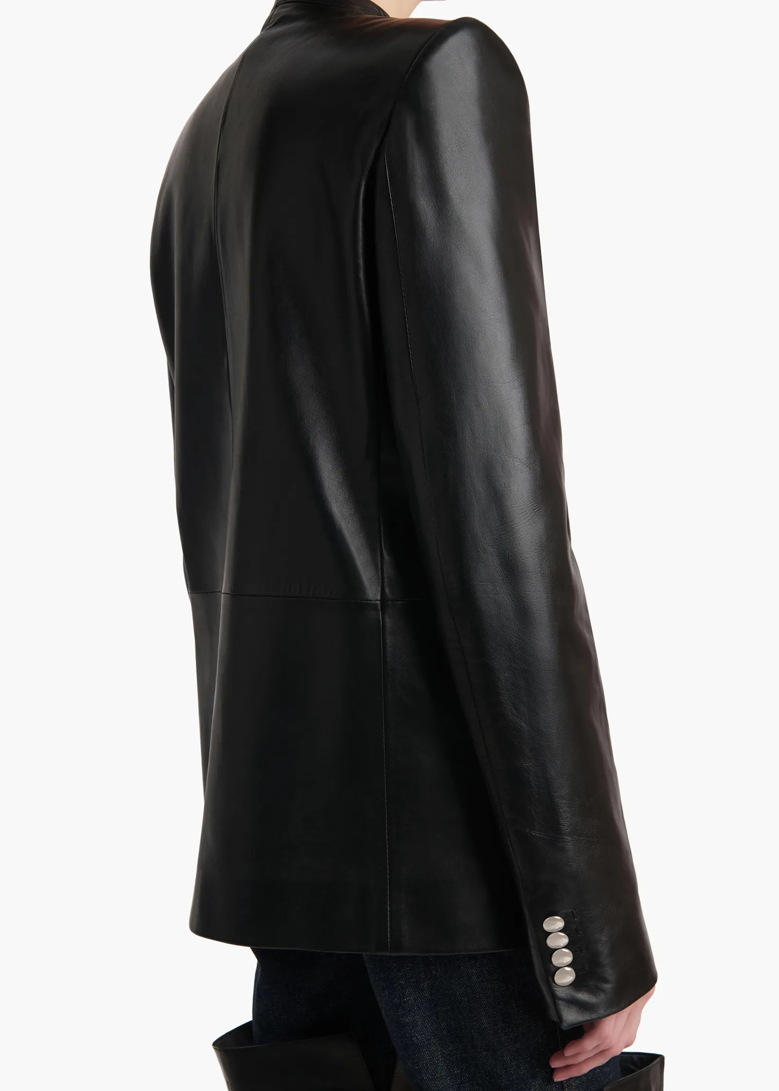 Khaite Leather|Jackets-Elona Jacket in Black Leather