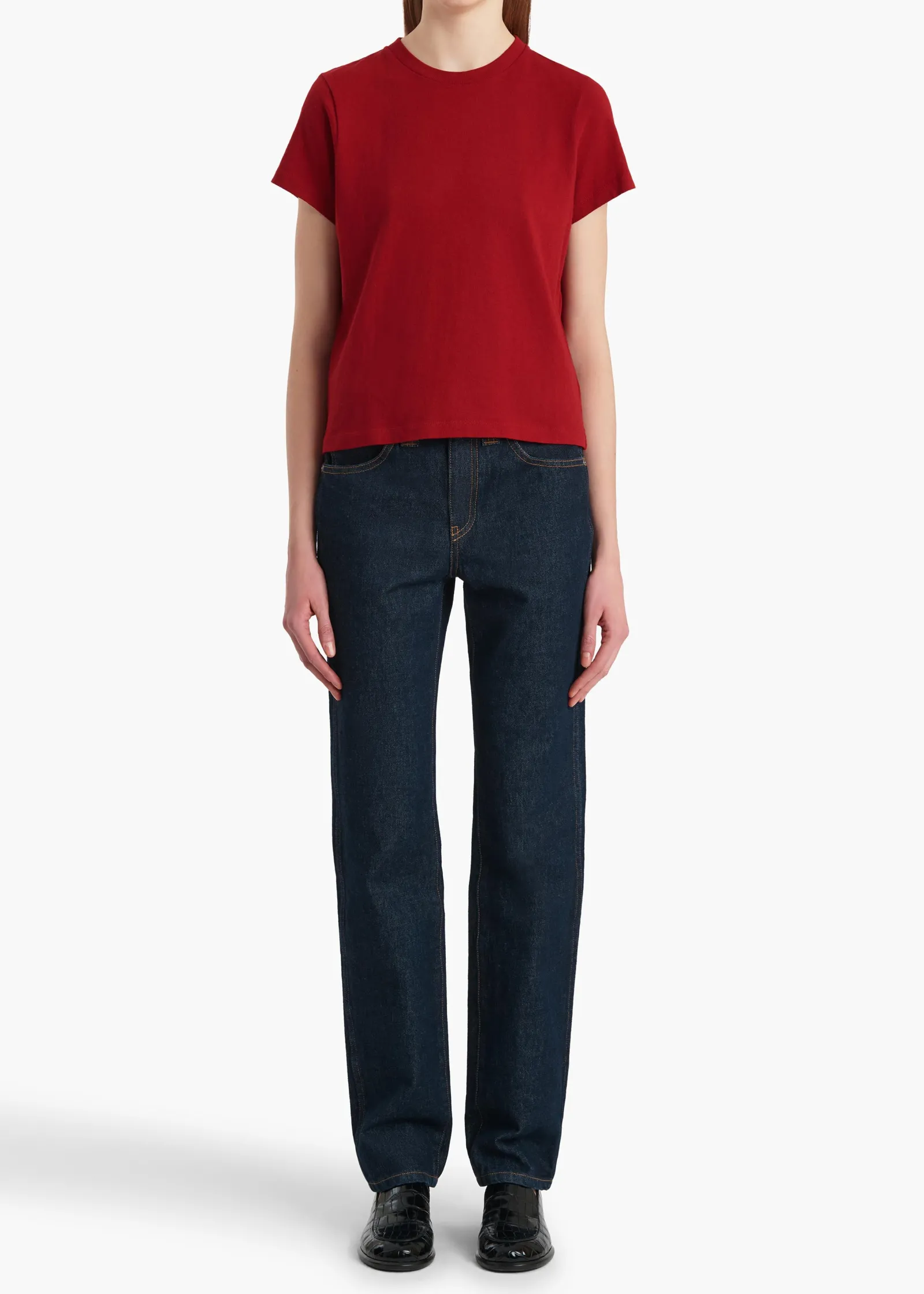 Khaite T-Shirts & Tanks-Emmylou T-Shirt in Crimson