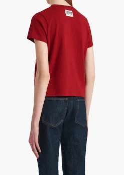 Khaite T-Shirts & Tanks-Emmylou T-Shirt in Crimson