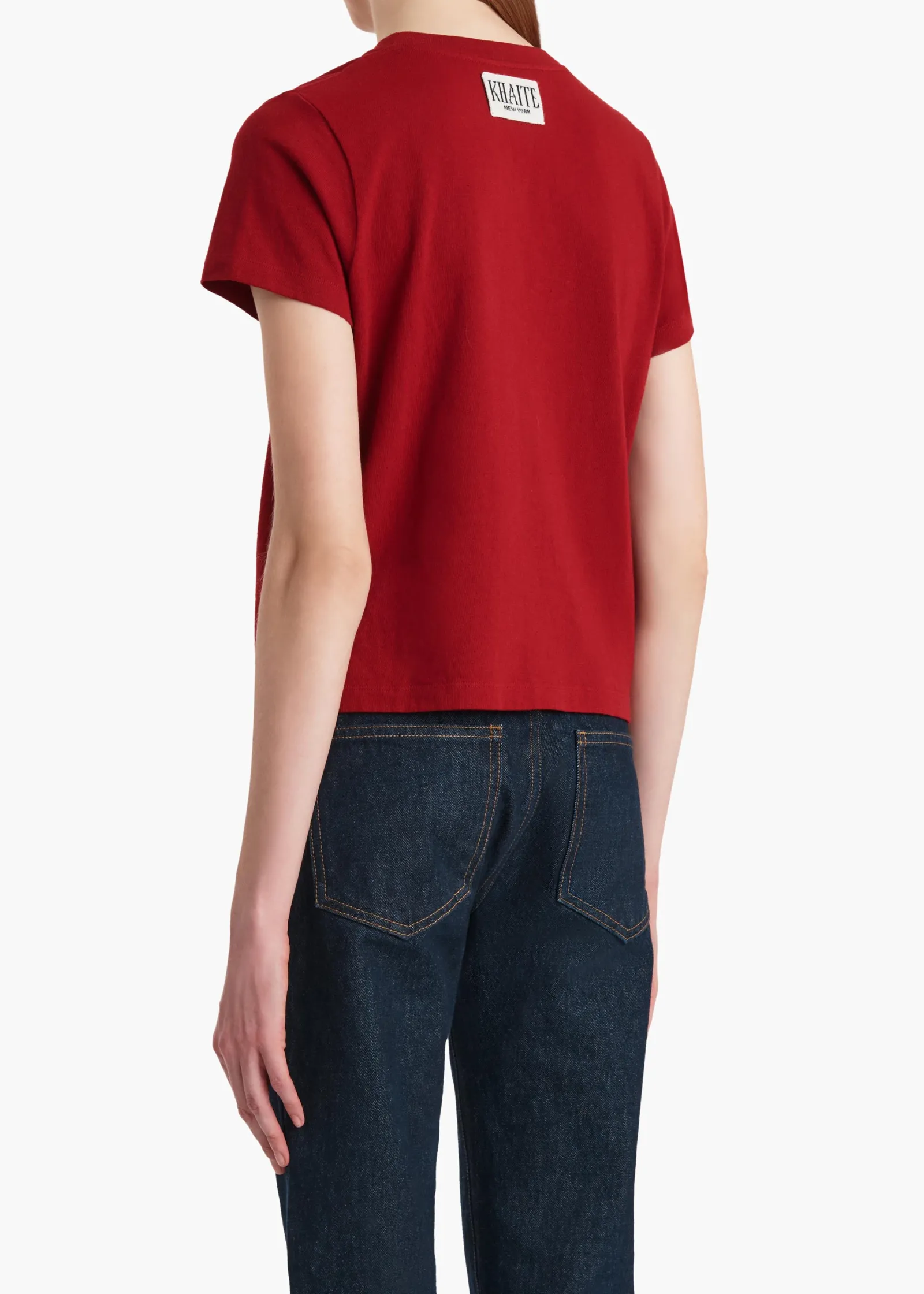 Khaite T-Shirts & Tanks-Emmylou T-Shirt in Crimson