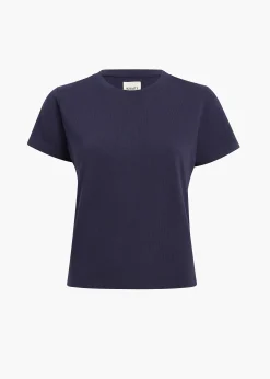 Khaite T-Shirts & Tanks-Emmylou T-Shirt in Indigo