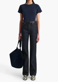 Khaite T-Shirts & Tanks-Emmylou T-Shirt in Indigo