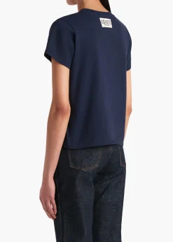 Khaite T-Shirts & Tanks-Emmylou T-Shirt in Indigo