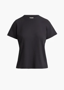 Khaite T-Shirts & Tanks-Emmylou T-Shirt in Washed Black