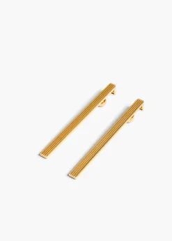 Khaite Jewelry-Empire Long Earrings in Gold