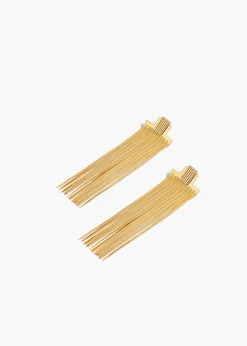 Khaite Jewelry-Empire Snake Chain Earrings in Gold