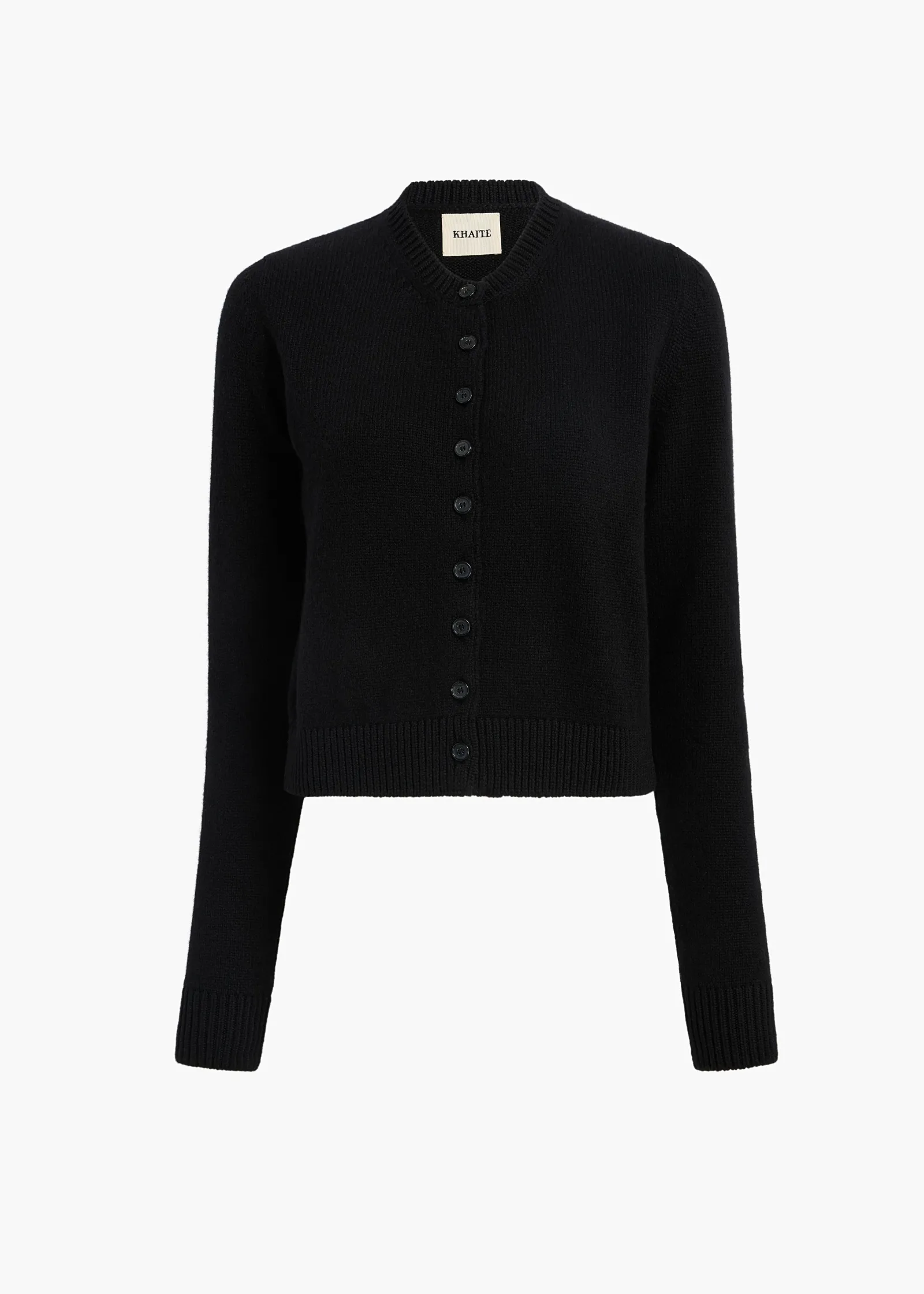 KHAITE Knitwear-Everheart Cardigan in Black