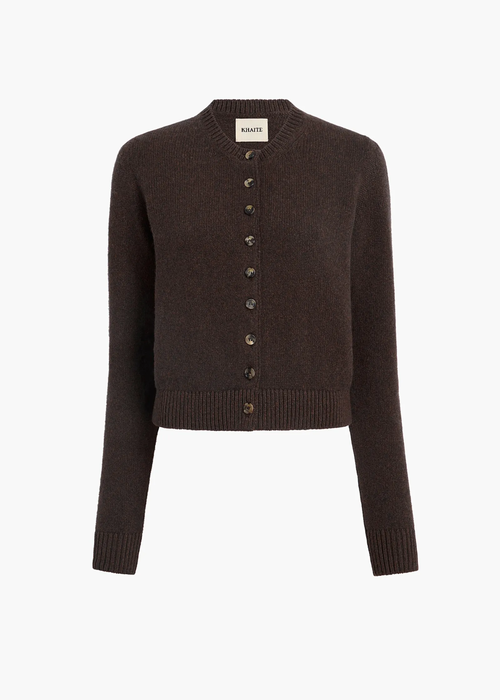 Khaite Knitwear-Everheart Cardigan in Coffee