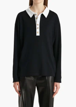 Khaite Shirts & Tops-Faithful Top in Black and White