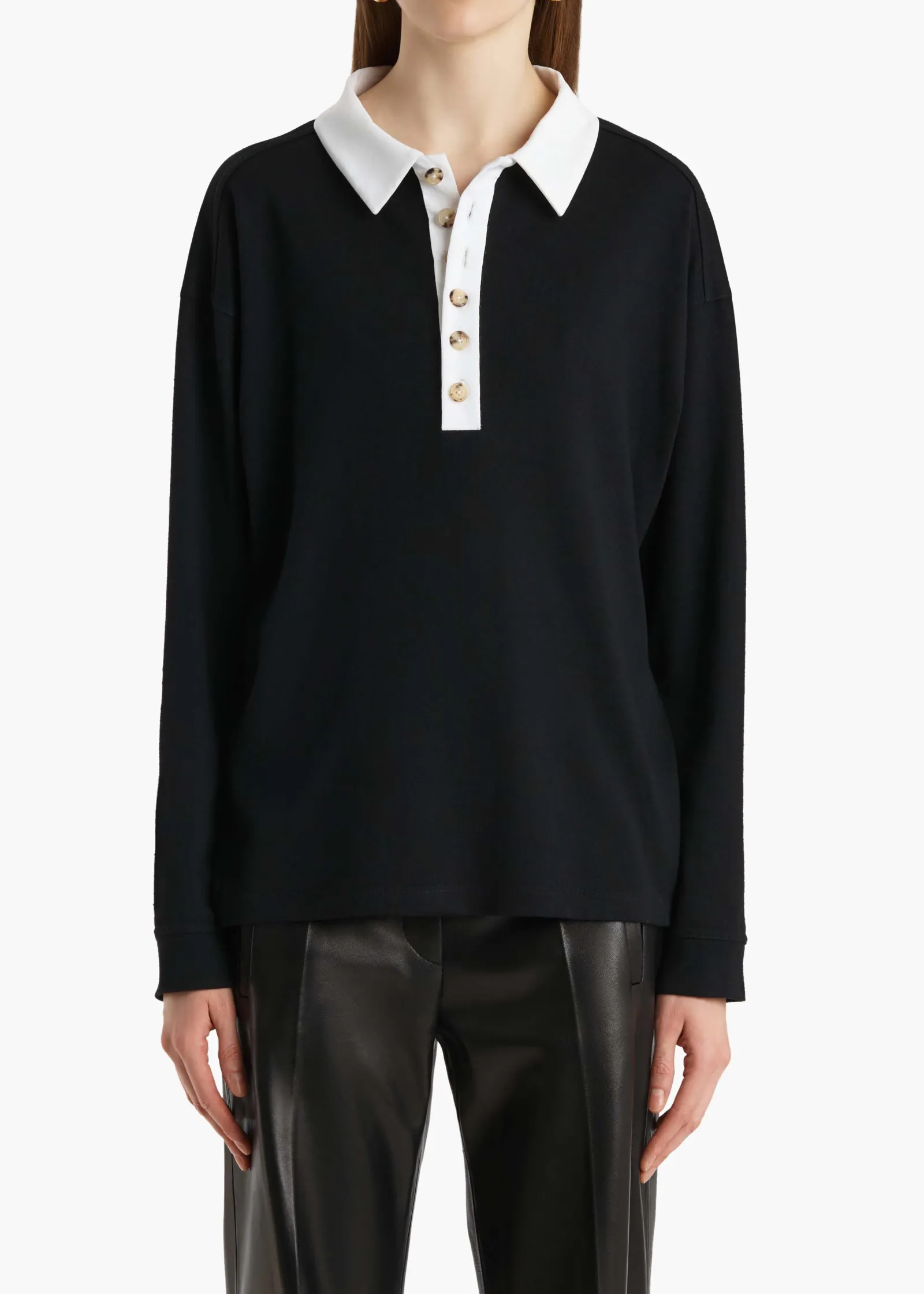 Khaite Shirts & Tops-Faithful Top in Black and White
