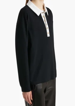 Khaite Shirts & Tops-Faithful Top in Black and White