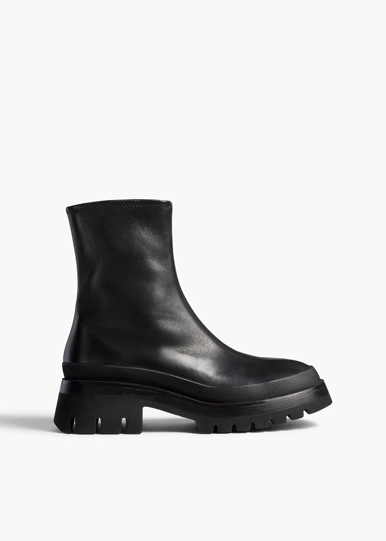 Khaite Boots-Fallon Boot in Black Leather