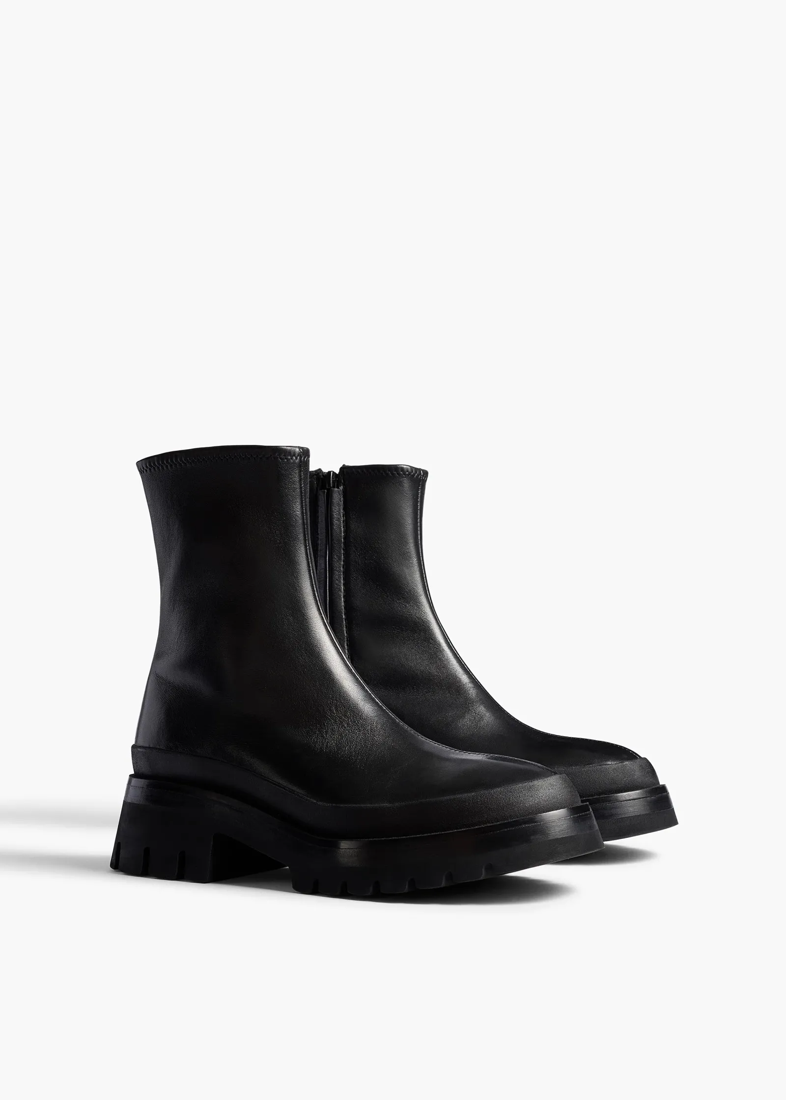 Khaite Boots-Fallon Boot in Black Leather