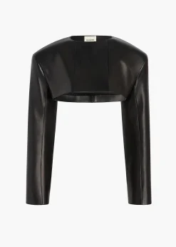 Khaite Leather|Jackets-Fenla Jacket in Black Leather