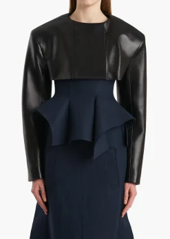 Khaite Leather|Jackets-Fenla Jacket in Black Leather