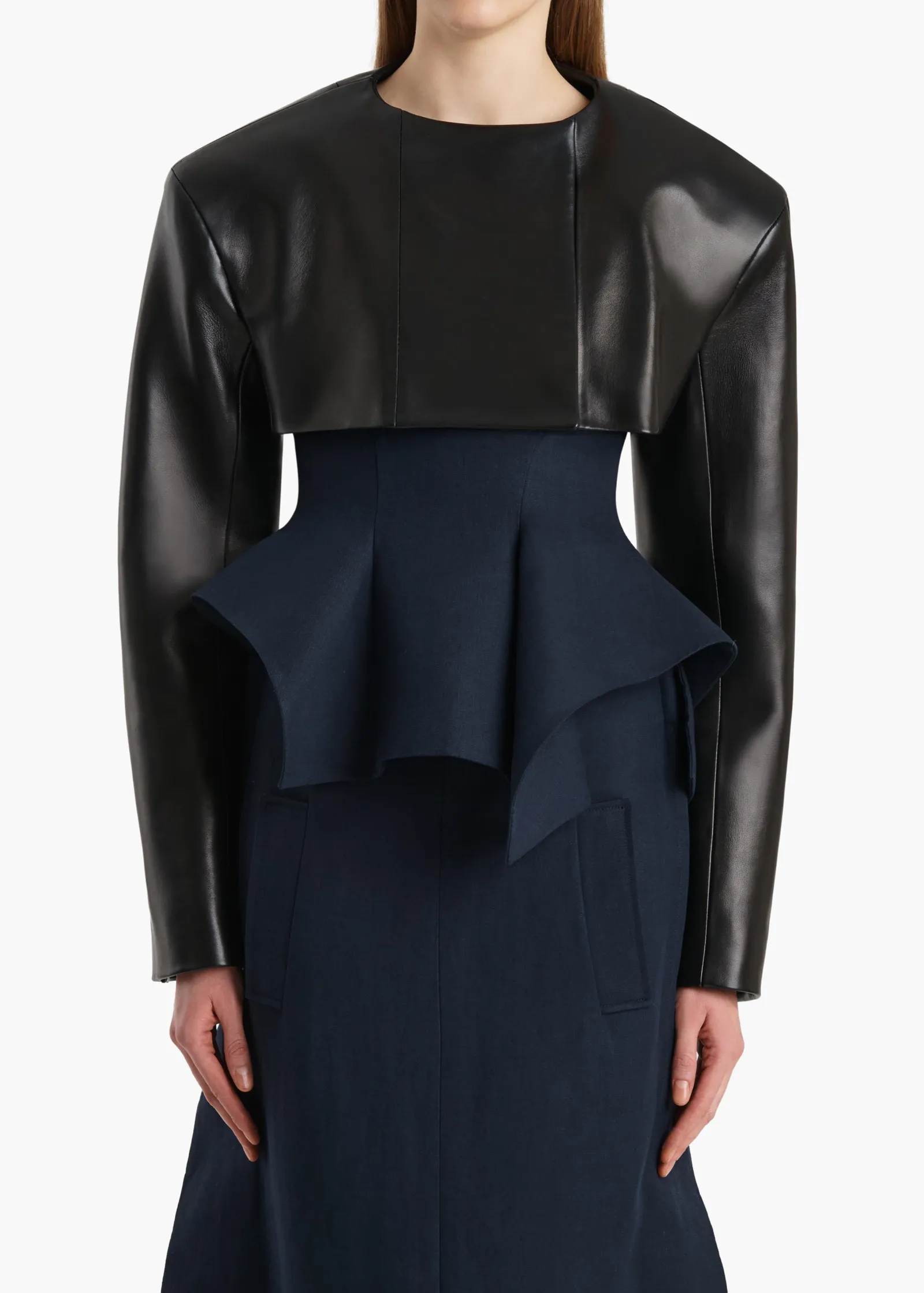 Khaite Leather|Jackets-Fenla Jacket in Black Leather
