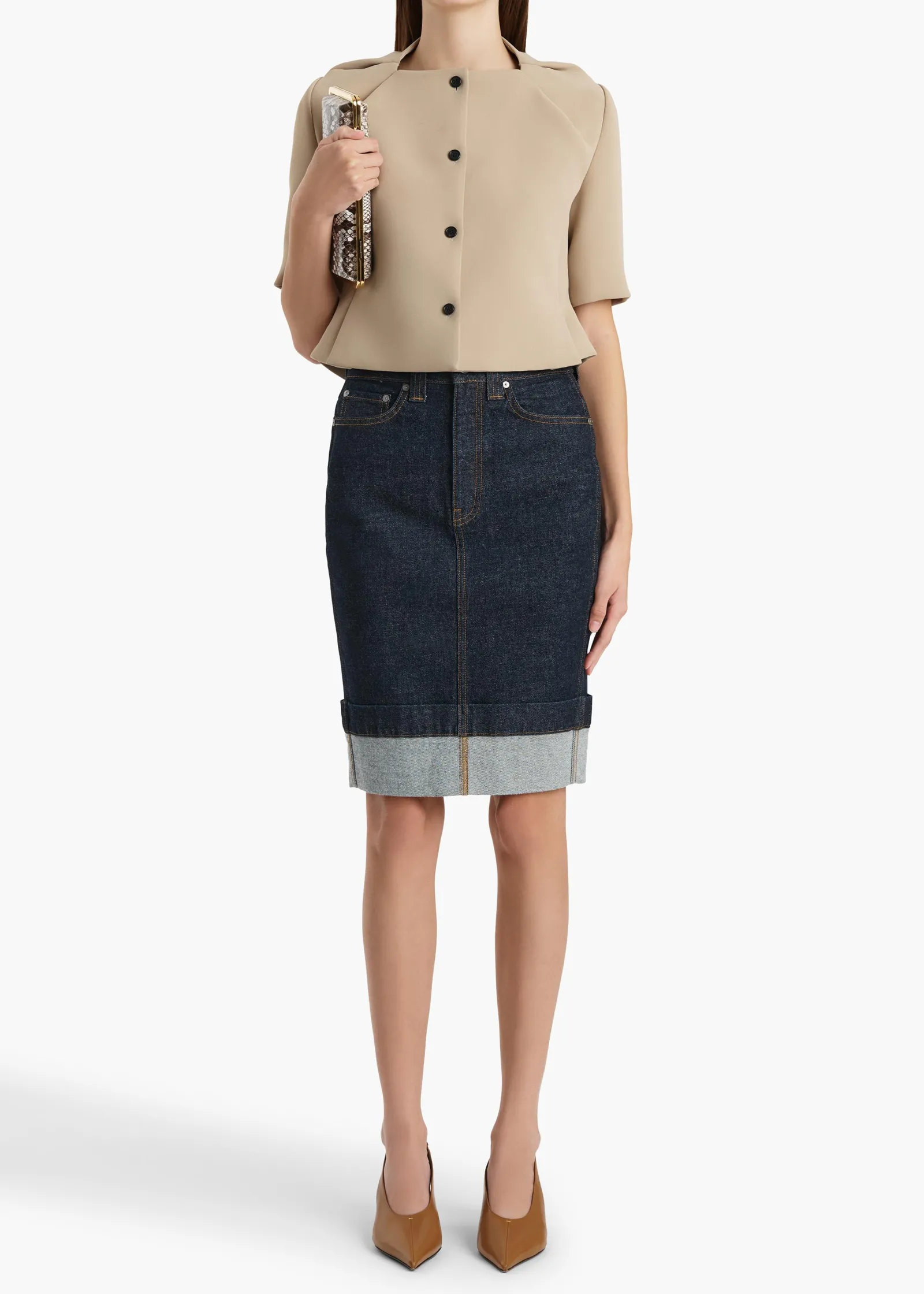 Khaite Jackets-Franc Jacket in Tea Stain