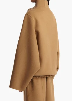 Khaite Outerwear & Coats|Jackets-Garret Jacket in Camel