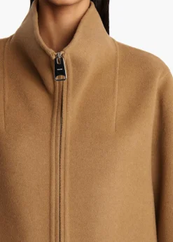 Khaite Outerwear & Coats|Jackets-Garret Jacket in Camel
