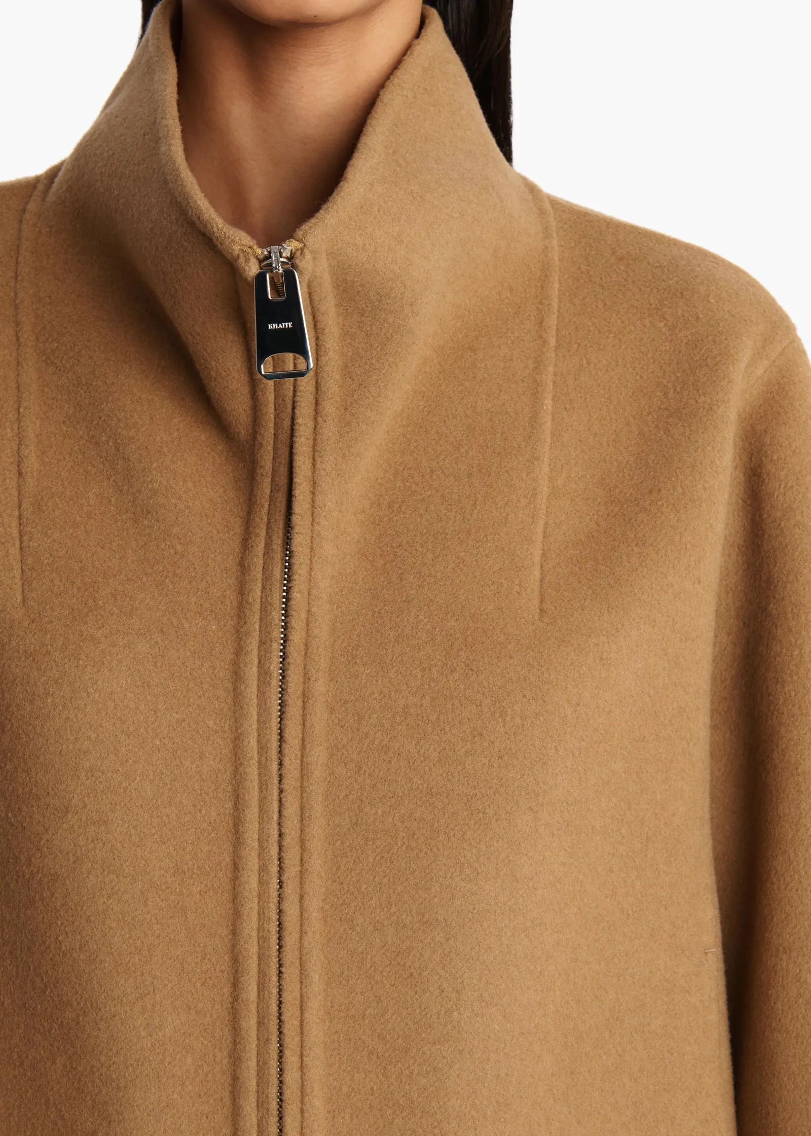 Khaite Outerwear & Coats|Jackets-Garret Jacket in Camel