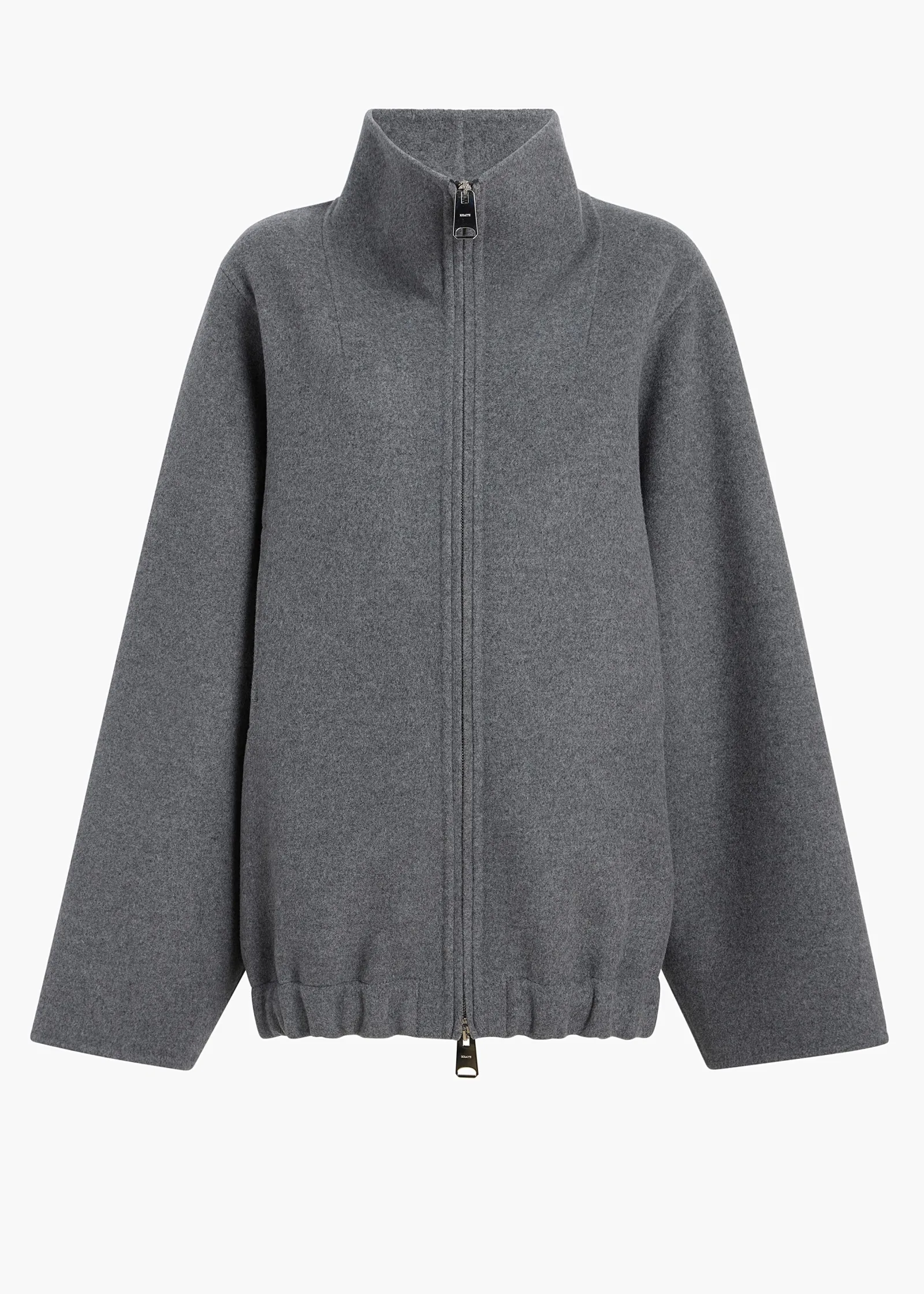 Khaite Outerwear & Coats|Jackets-Garret Jacket in Grey Melange