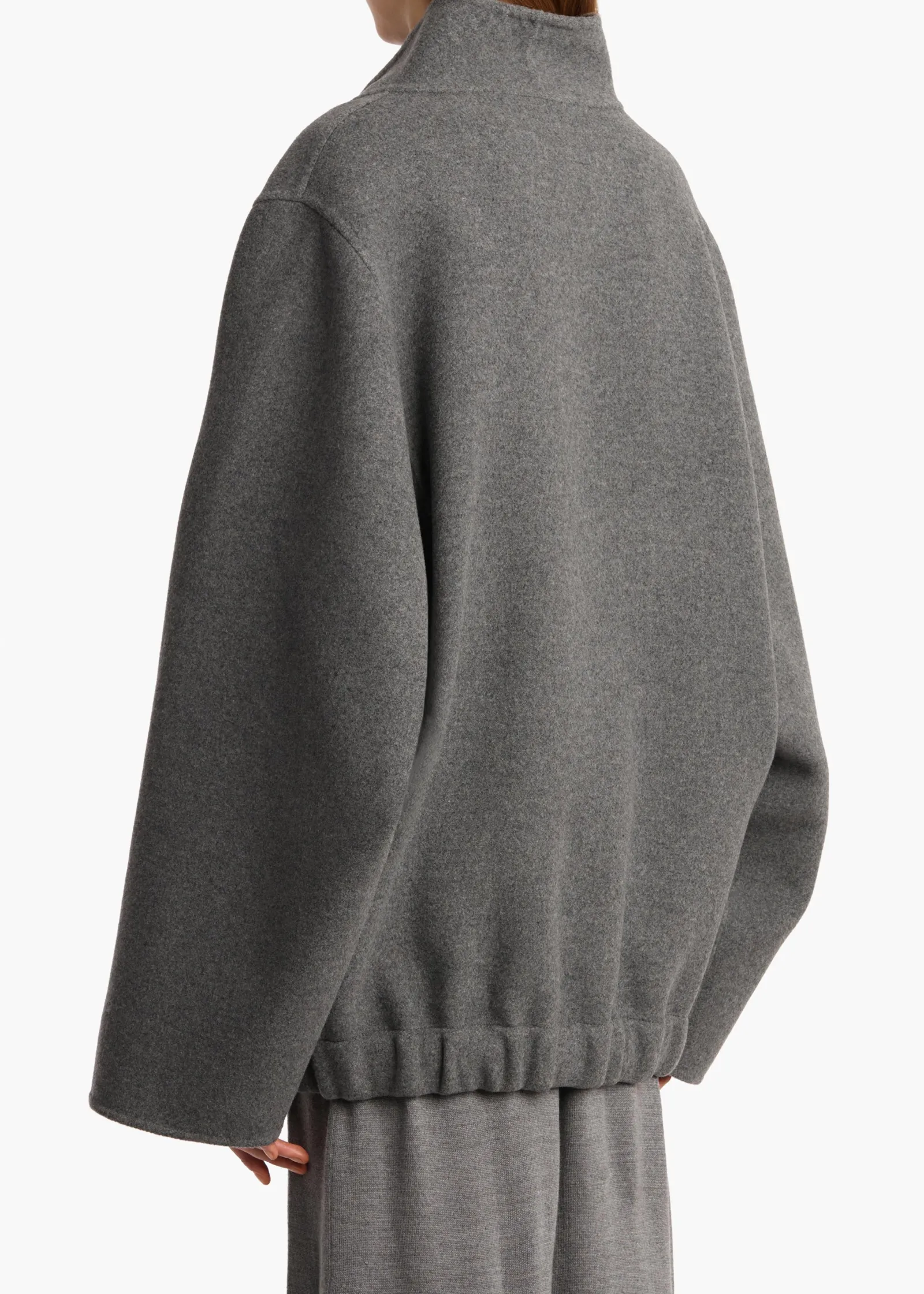 Khaite Outerwear & Coats|Jackets-Garret Jacket in Grey Melange