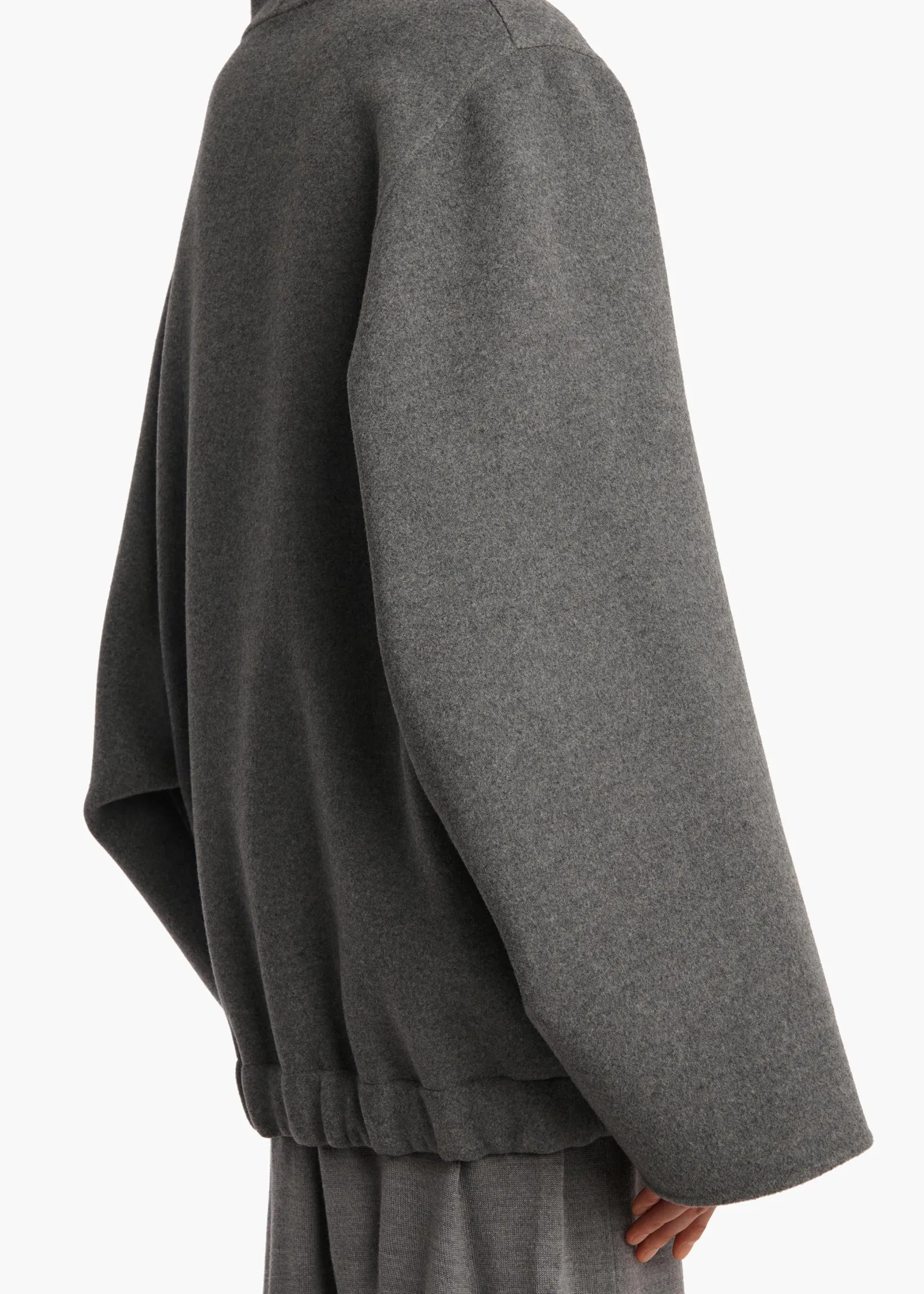 Khaite Outerwear & Coats|Jackets-Garret Jacket in Grey Melange