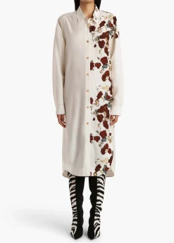 Khaite Dresses-Gloria Dress in Cream and Red